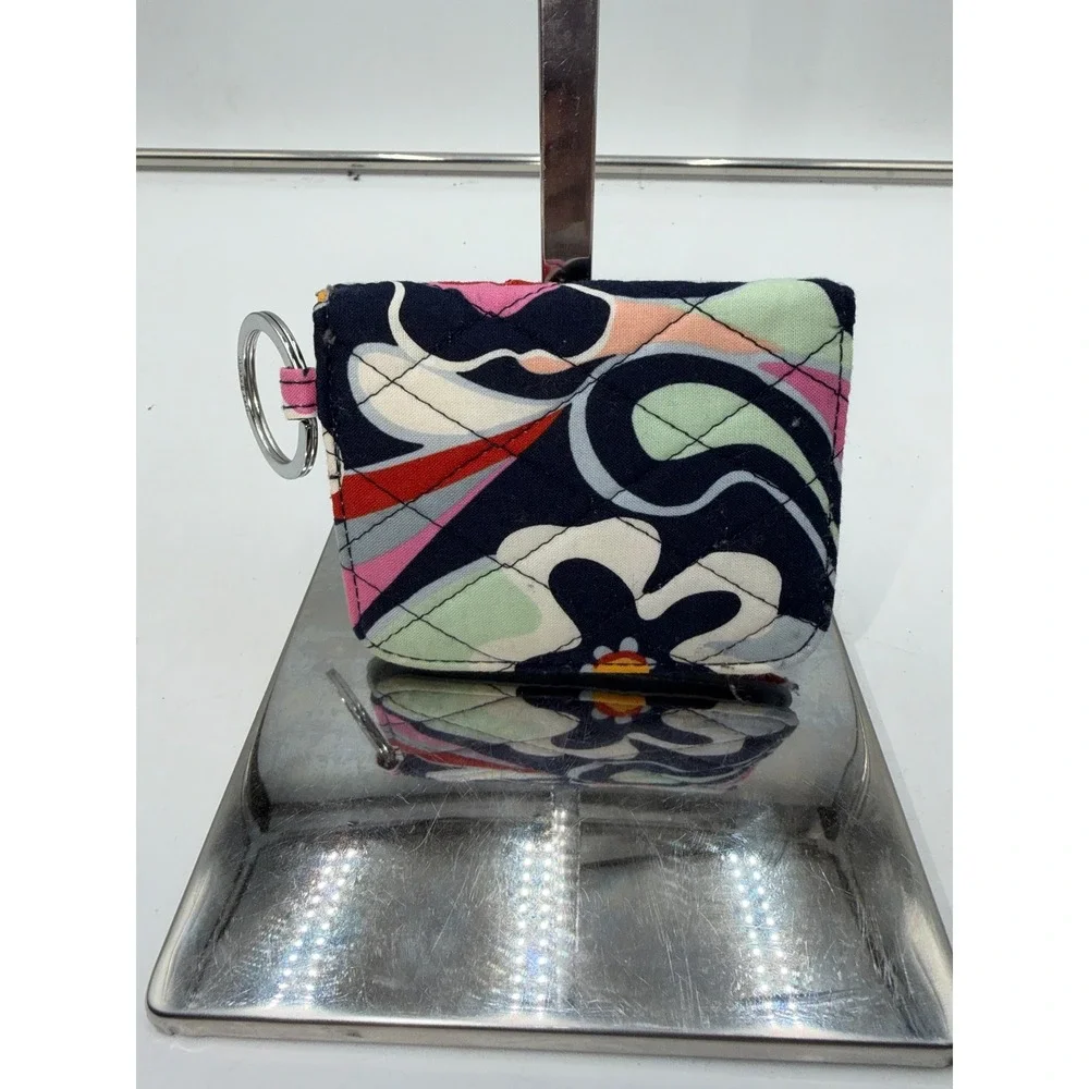 Vera Bradley Retired Mod Paisley. Quilted Cotton ID Case Key Ring Wallet